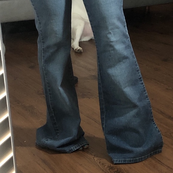 flare jeans with attatched belt - Picture 2 of 4